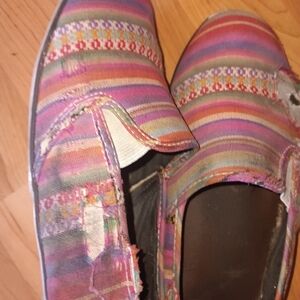 Vans Multicolor Striped Slip-Ons